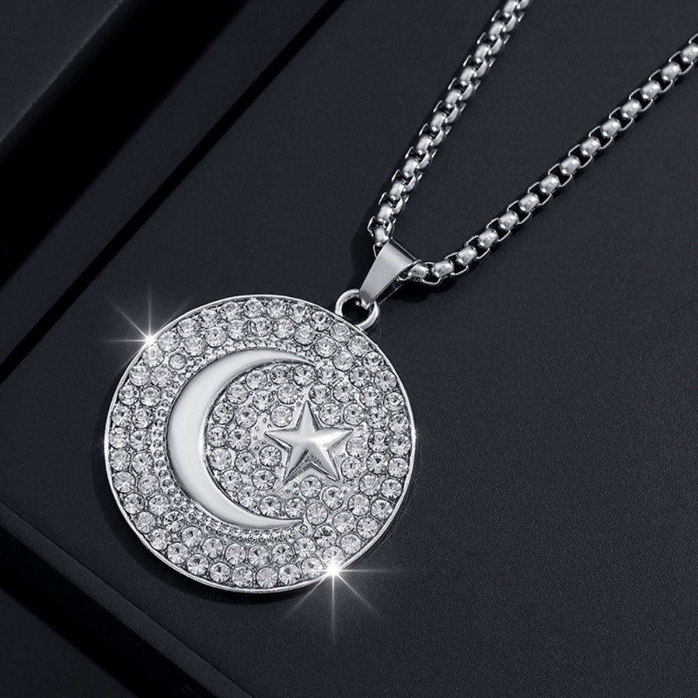 Men Formal Wear Look - Hip-Hop Star & Moon Ring Pendant
