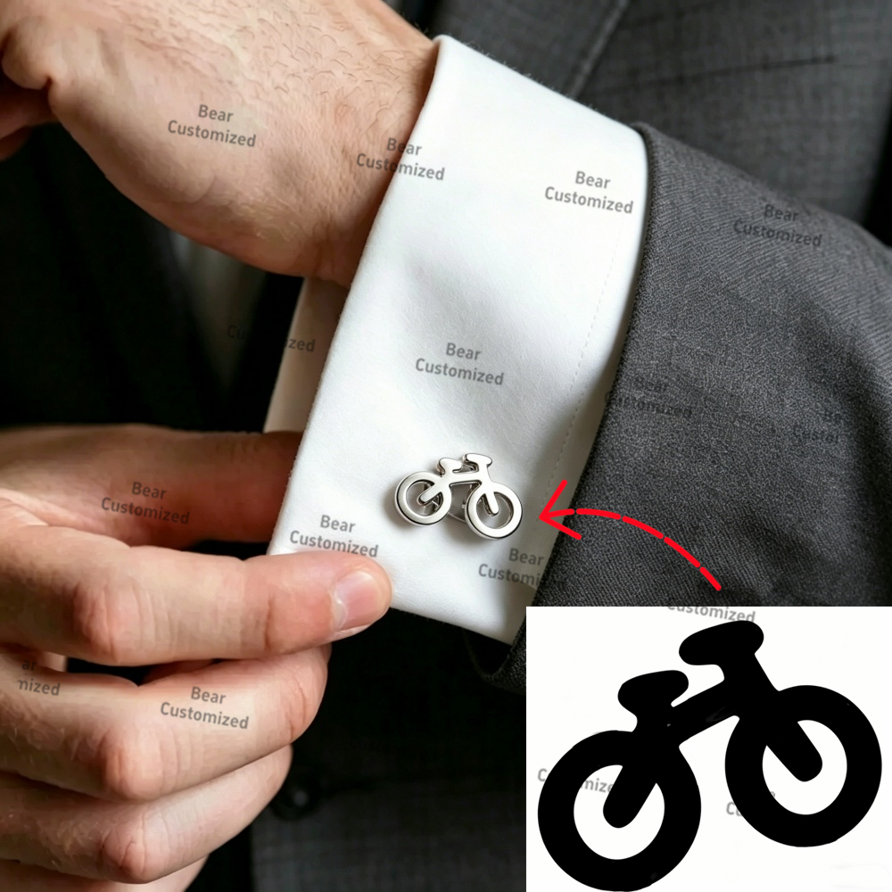 Men'S Formal Wear For A Wedding - Men Custom Logo Tie Clip Cufflinks