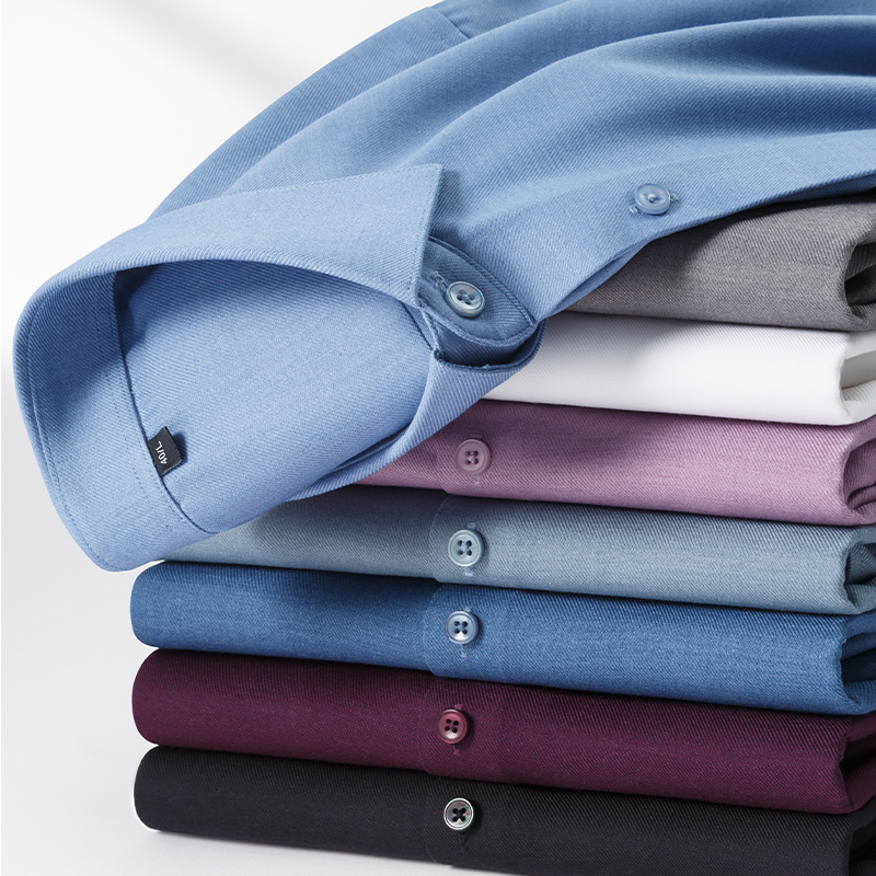 Men Formal Wear Clothes - Men's Slim Fit Wool Long Sleeve