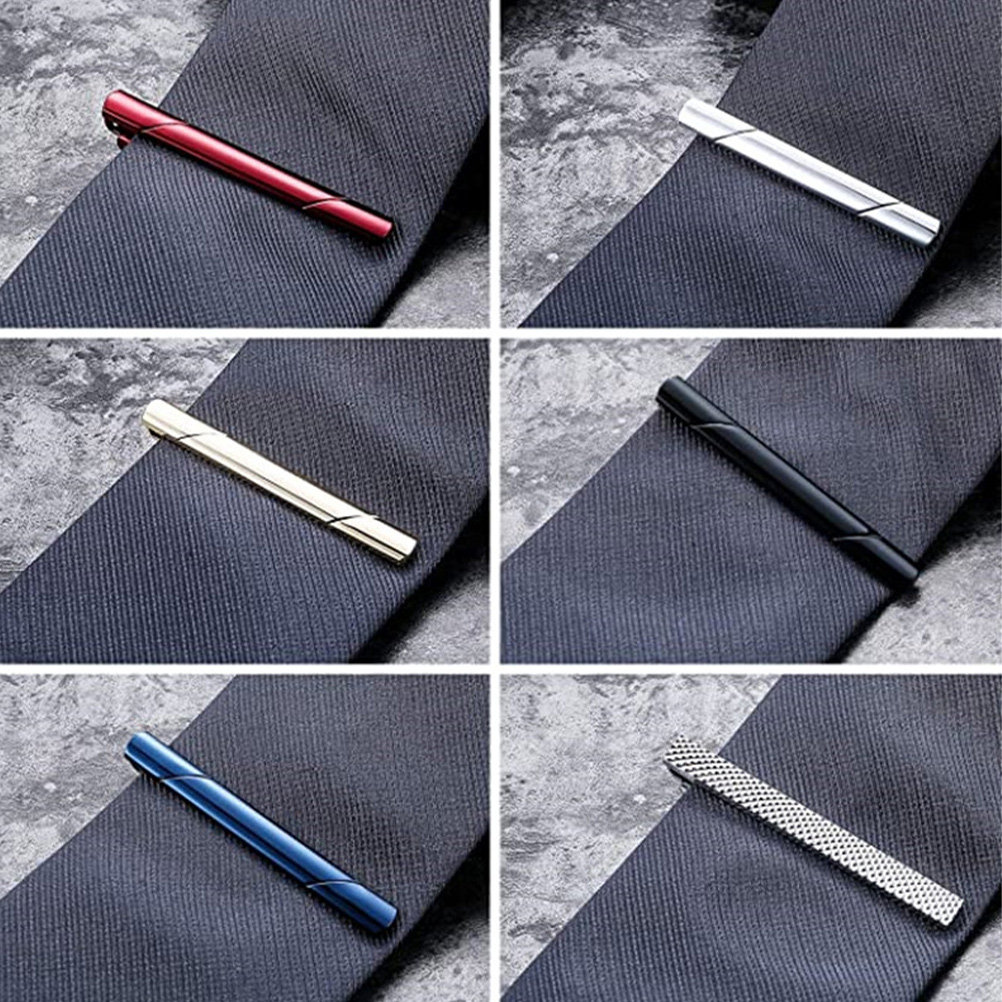8Pcs Business Tie Clips Copper - Men Formal Wear Look ulasan dan harga
