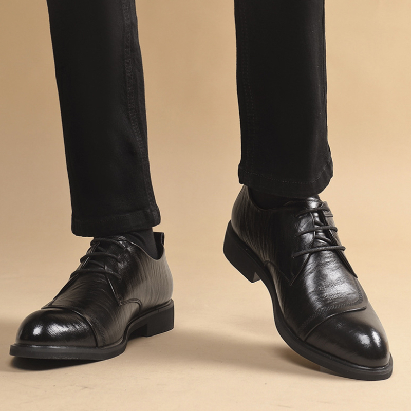 Leather Oxford Shoes With Meta - Men'S Formal Party Wear Shoes ulasan dan harga
