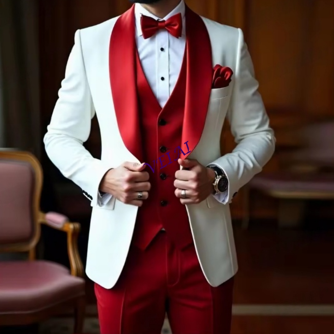 CustomizedNew White And Red Me - Men'S Formal Wear For A Wedding ulasan dan harga