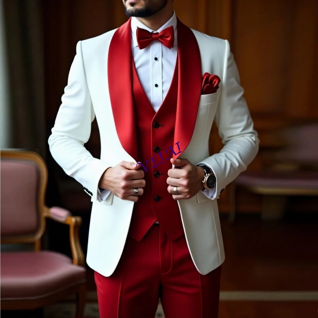 CustomizedNew White And Red Me - Men'S Formal Wear For A Wedding ulasan dan harga