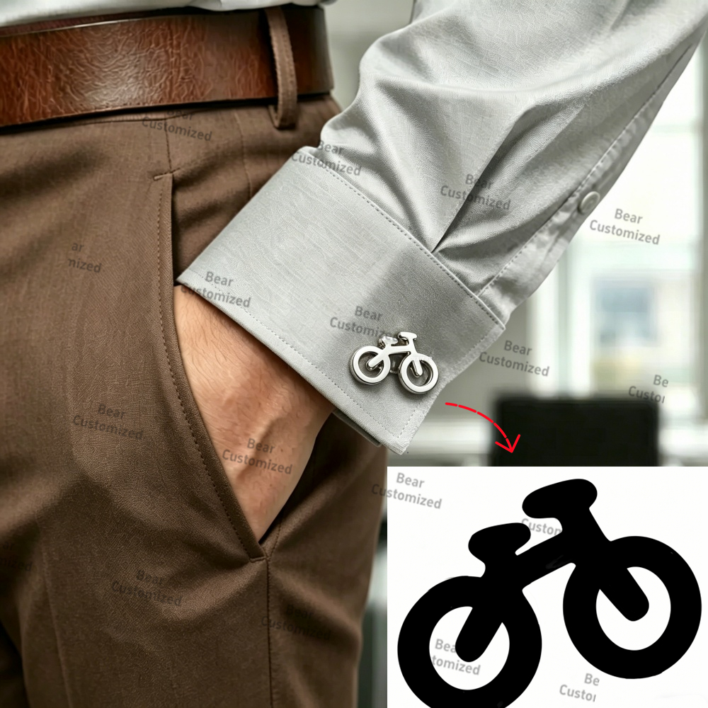 Men Custom Logo Tie Clip Cuffl - Men'S Formal Wear For A Wedding ulasan dan harga