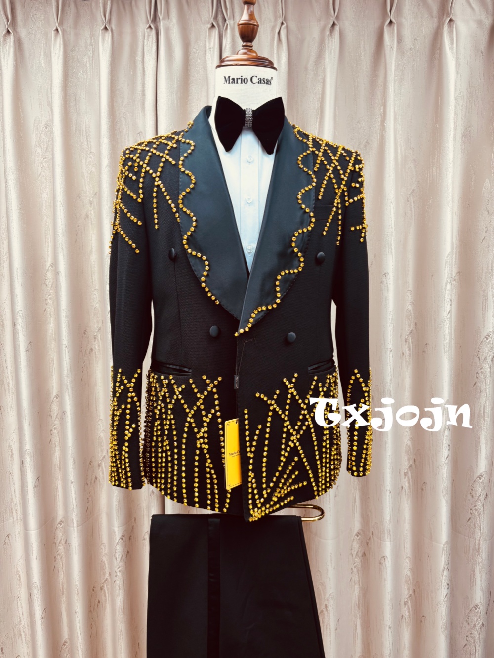 Man Exquisite Beaded Suit Set  - Men Formal Wear Clothes ulasan dan harga