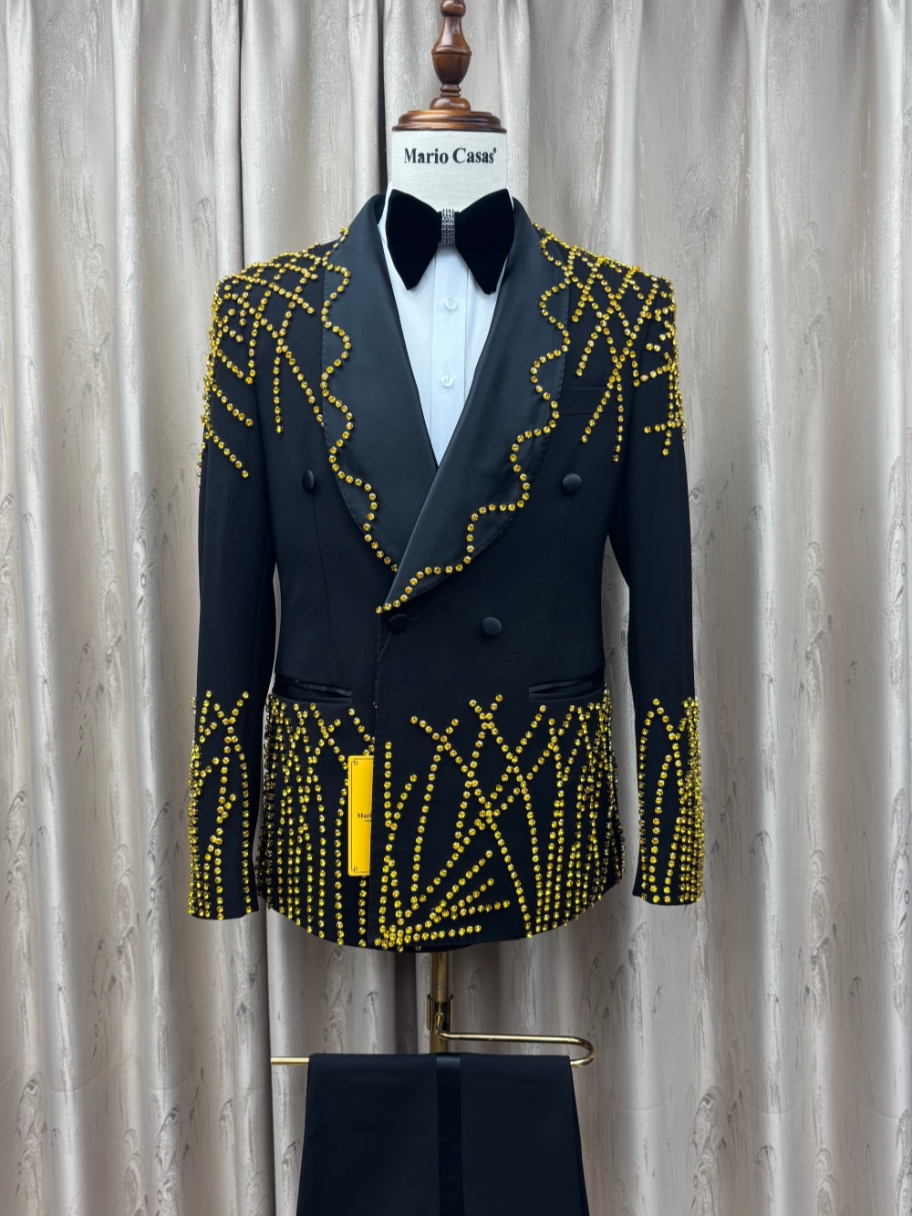 Man Exquisite Beaded Suit Set  - Men Formal Wear Clothes ulasan dan harga