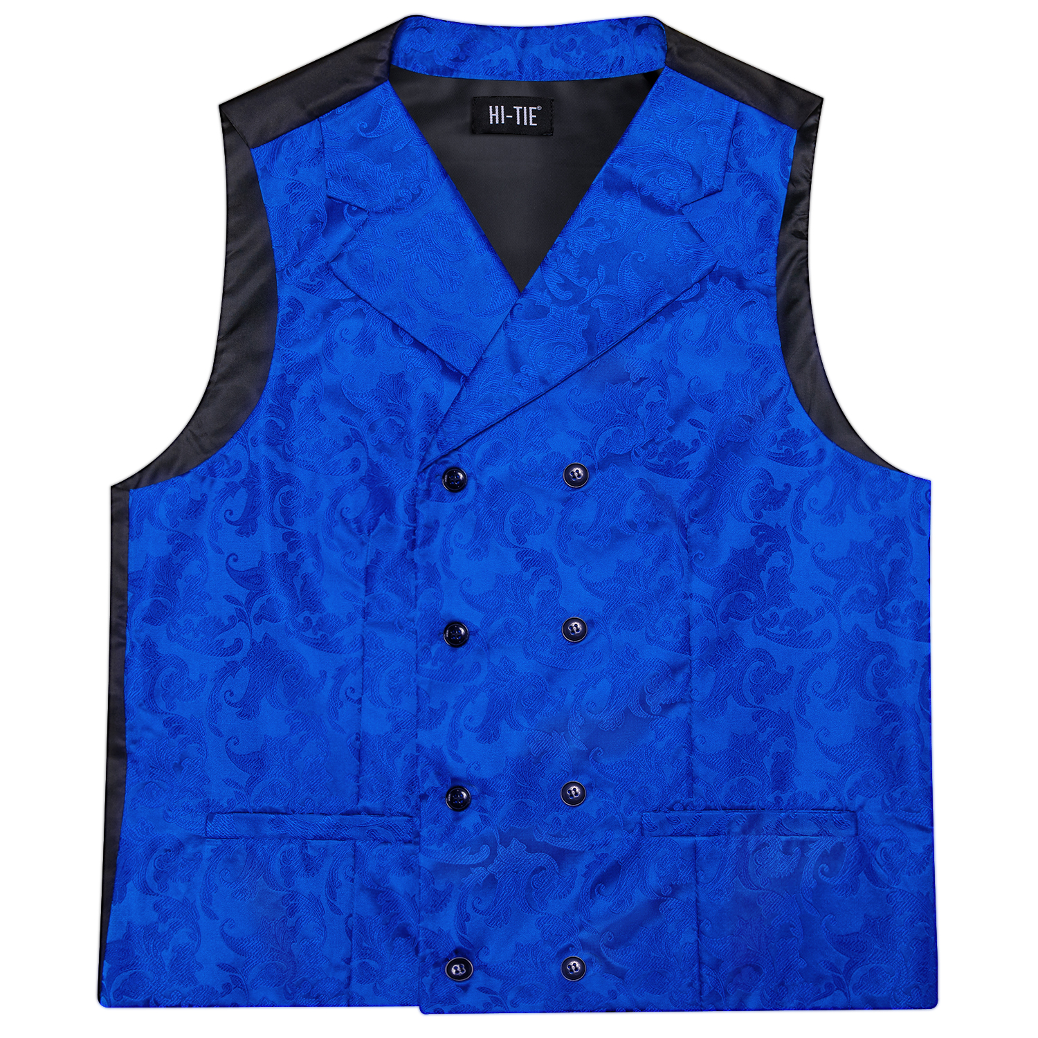 Mens Double Breasted Half Notc - Formal Vest Waistcoat ulasan dan harga