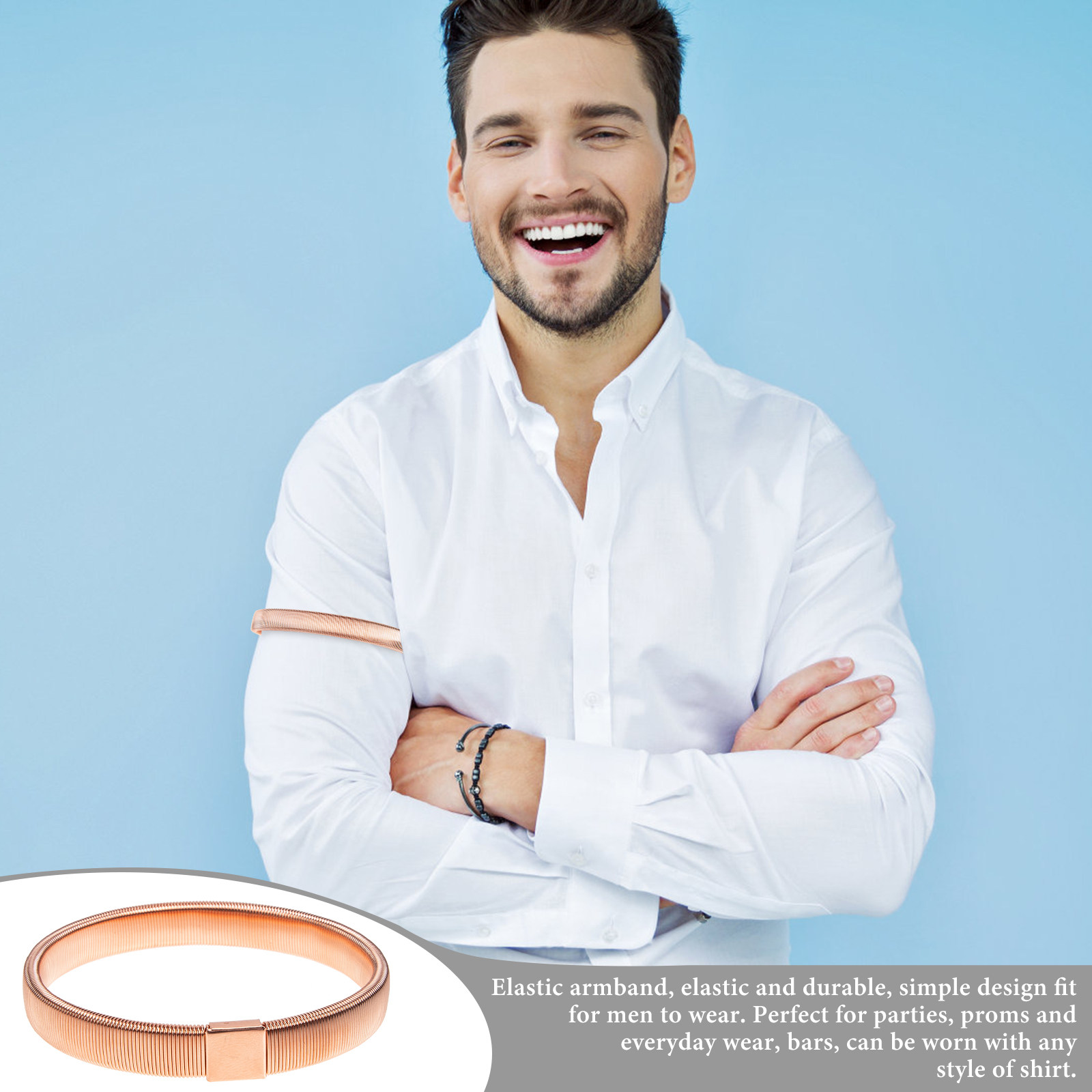 2Pcs Men Upper Arm Bracelet El - Formal Upper Wear Men ulasan dan harga