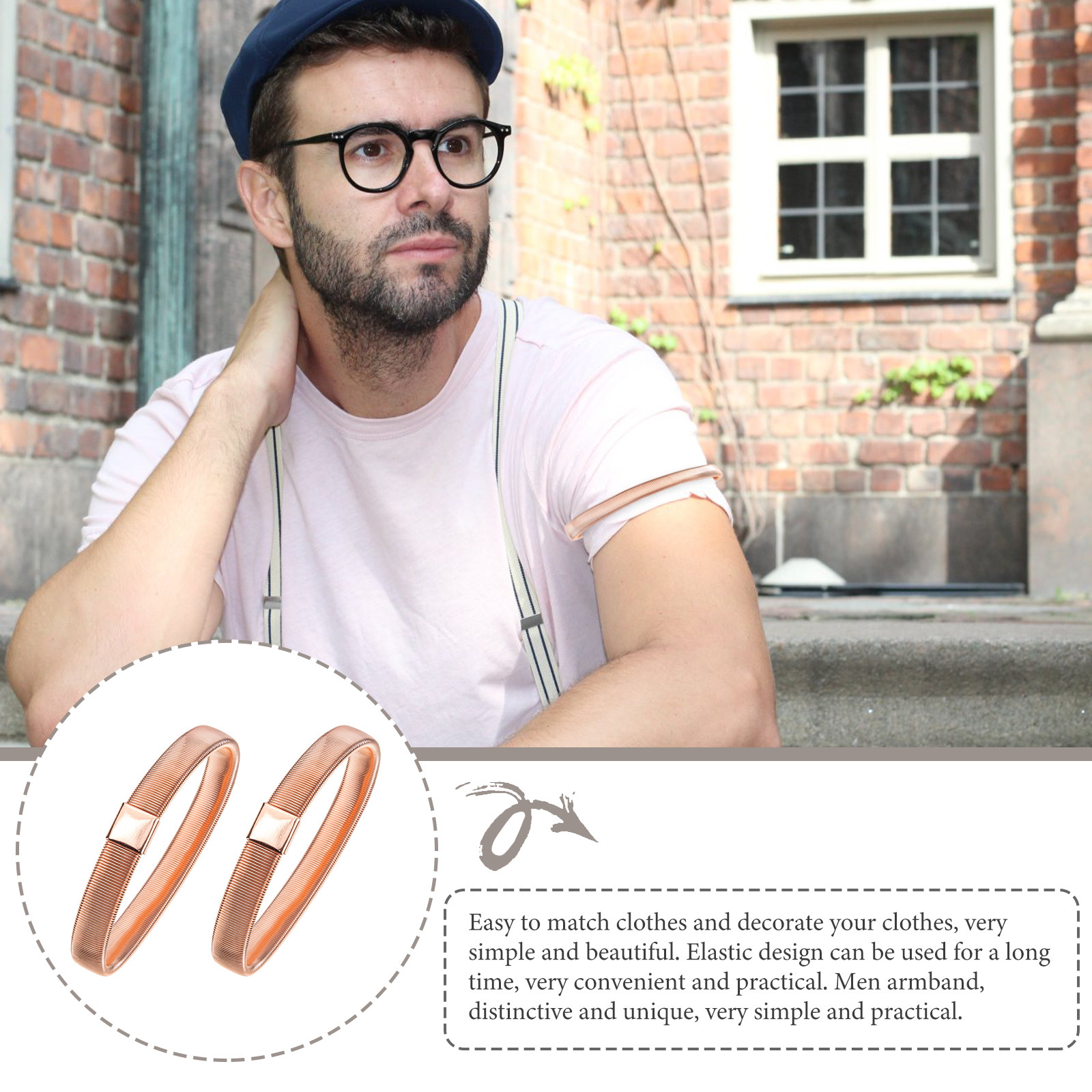 2Pcs Men Upper Arm Bracelet El - Formal Upper Wear Men ulasan dan harga