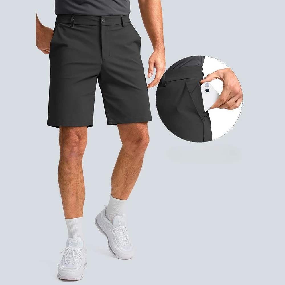 Summer Golf Shorts Men Stretch - Dress Pant Flat Front ulasan dan harga