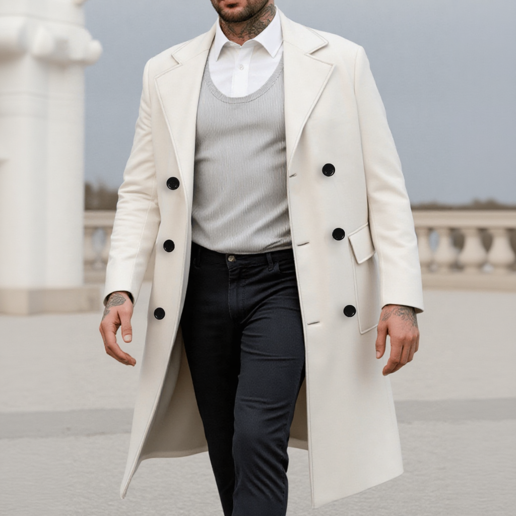 Men's Classic Double-Breasted  - Men Formal Wear With Coat ulasan dan harga