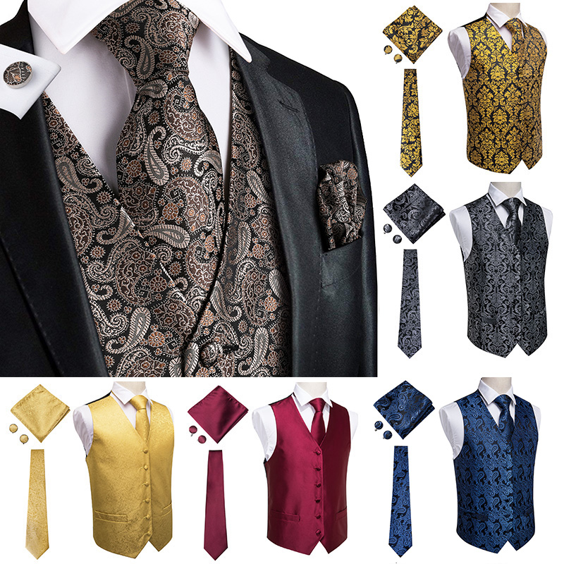 Hi-Tie Black Luxury Paisley Me - Formal Vest Waistcoat ulasan dan harga