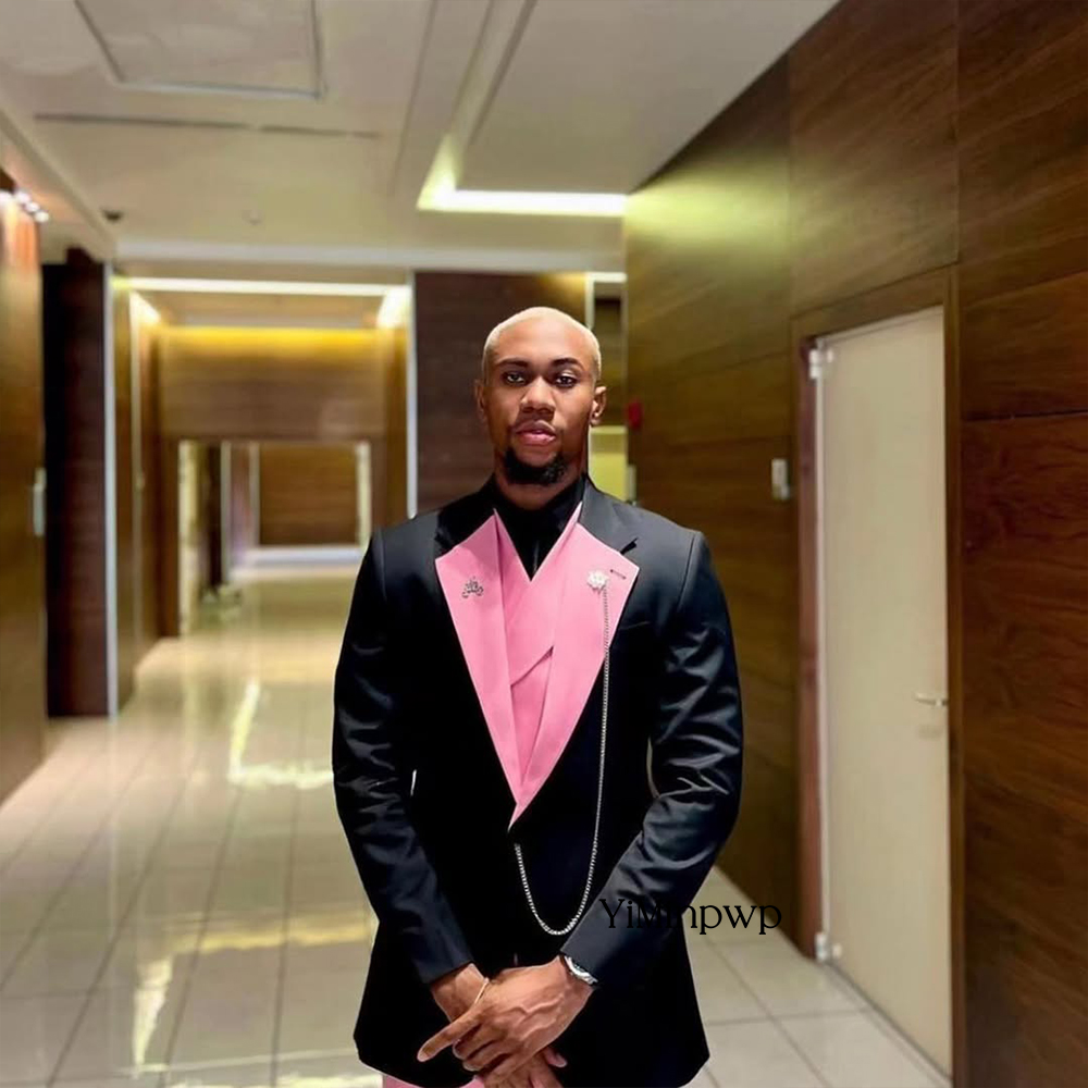 YiMinpwp Handsome Pink Men‘s S - Men Formal Wear Clothes ulasan dan harga