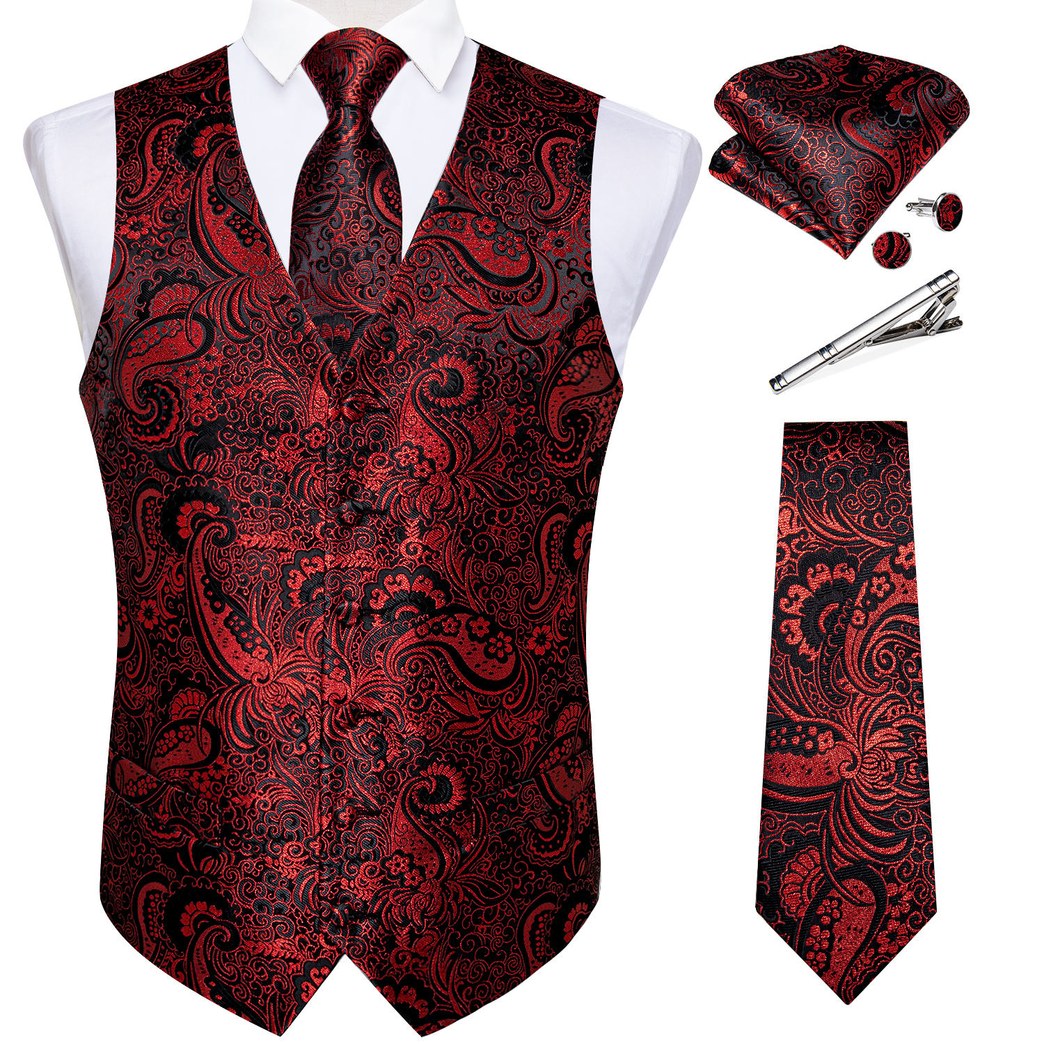 New Men's Vests Formal Dress S - Formal Vest Waistcoat ulasan dan harga