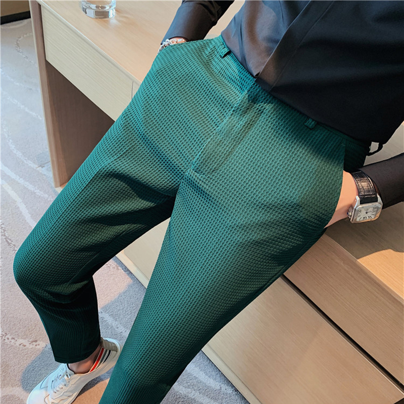 2024 Autumn New Waffle Stretch - Men'S Formal Wear For A Wedding ulasan dan harga