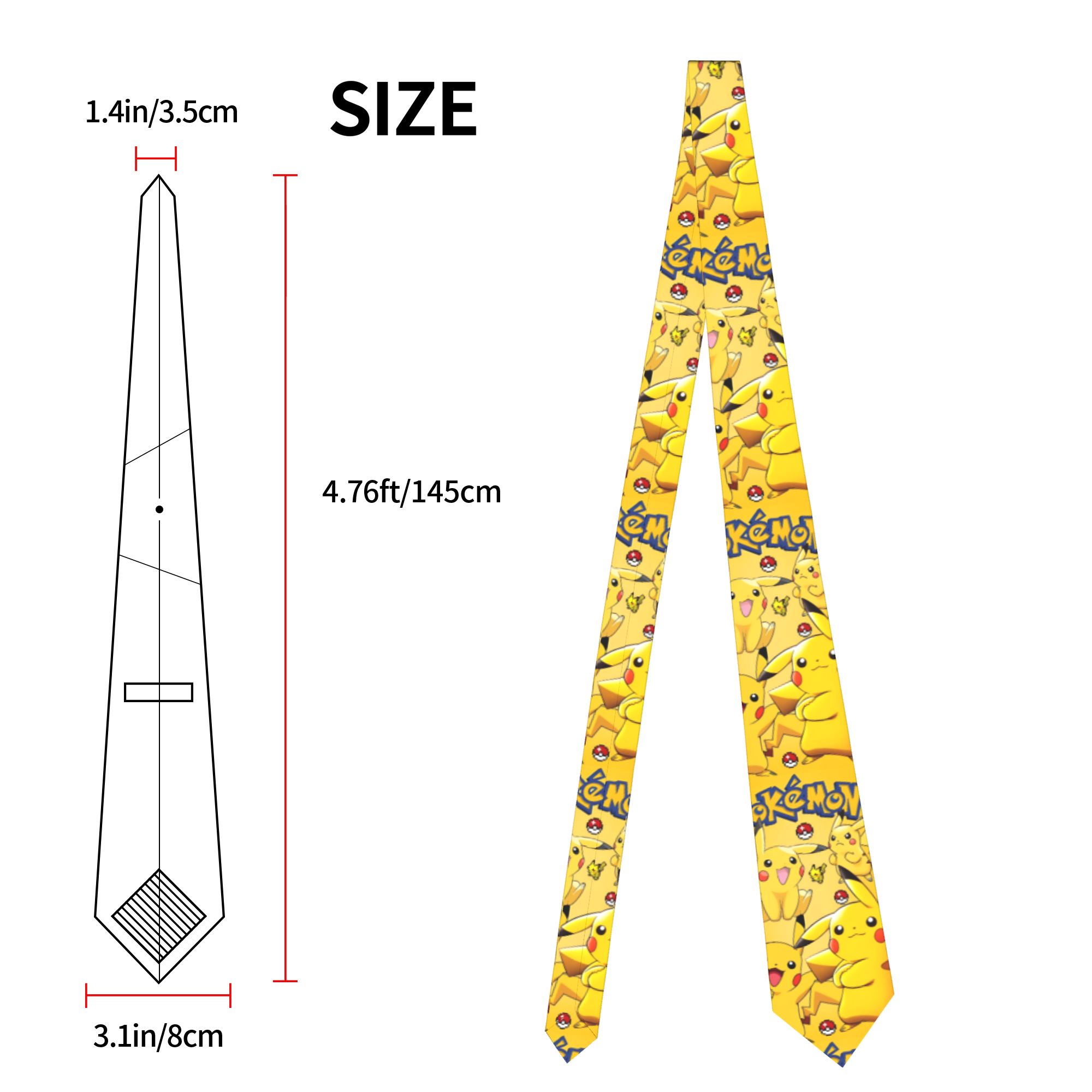 Pokemoned Cartoon Necktie Men  - Men'S Formal Wear For A Wedding ulasan dan harga