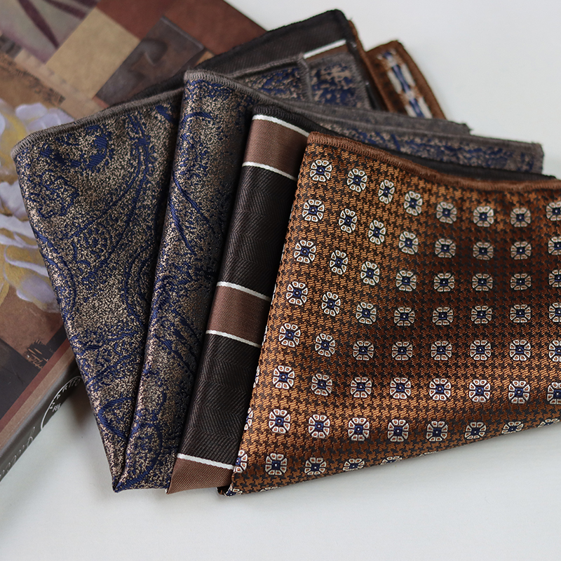 24cm Elegant Brown Pocket Squa - Men'S Formal Wear For A Wedding ulasan dan harga