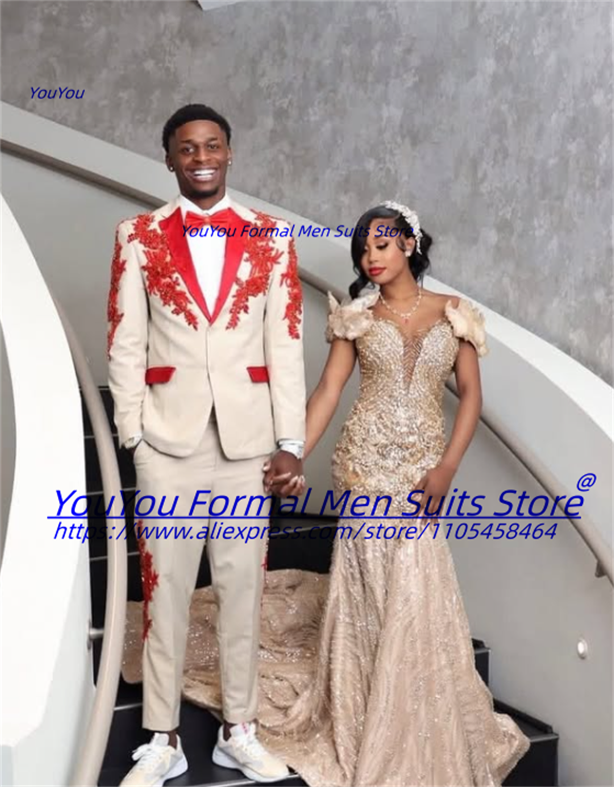 Luxurious Beige Groom Wedding  - Men'S Formal Wear For A Wedding ulasan dan harga
