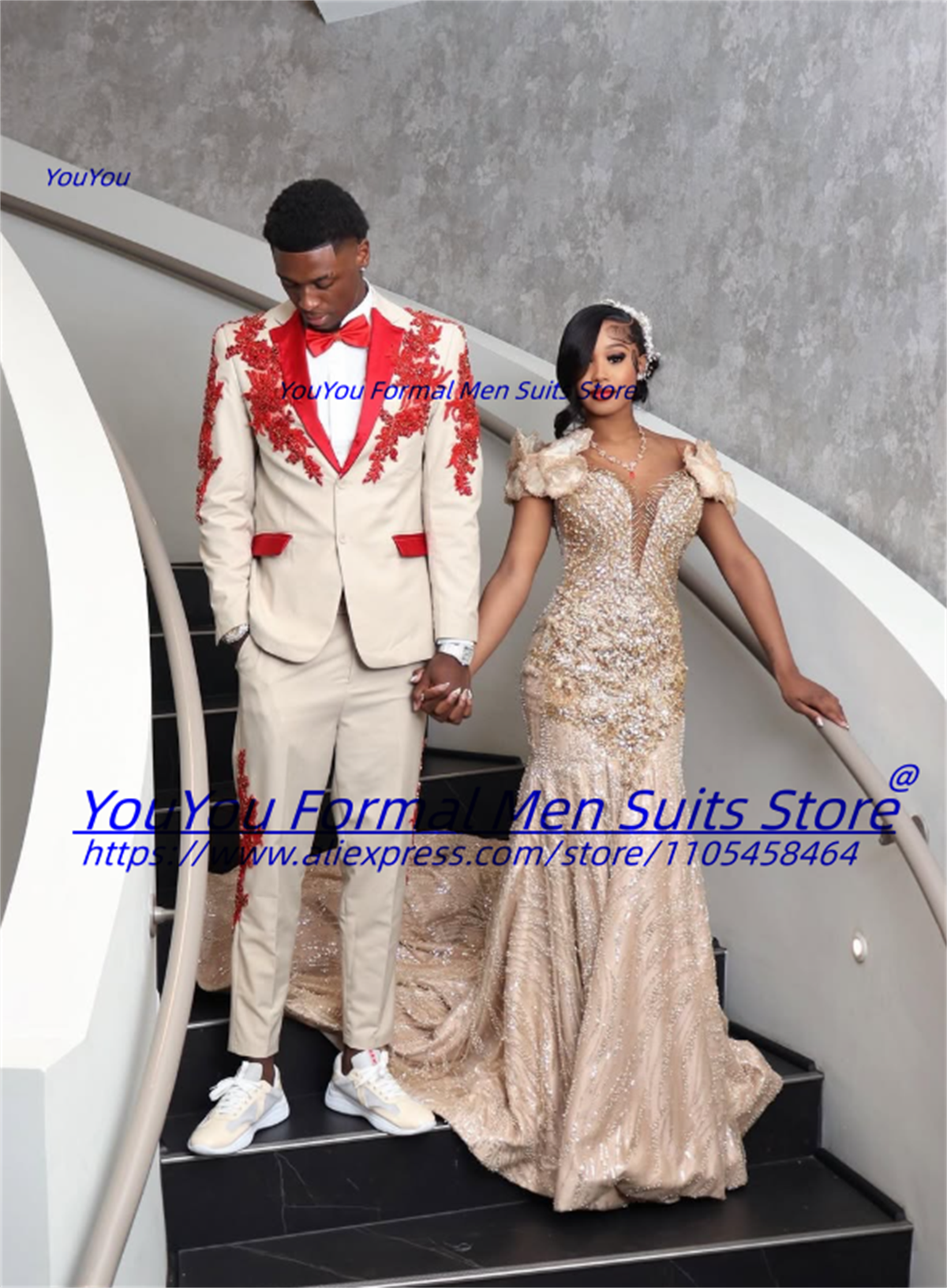 Luxurious Beige Groom Wedding  - Men'S Formal Wear For A Wedding ulasan dan harga