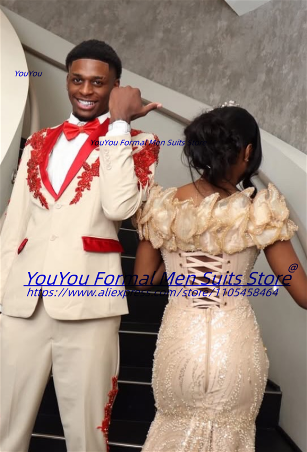 Luxurious Beige Groom Wedding  - Men'S Formal Wear For A Wedding ulasan dan harga
