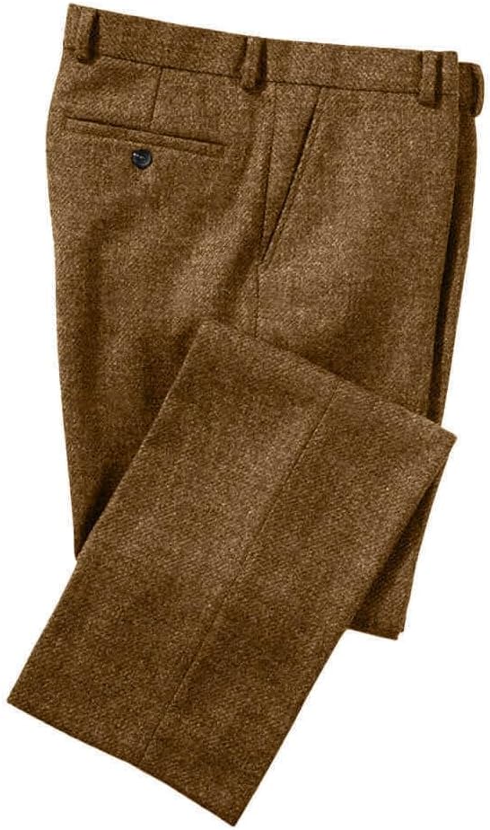 Men Slim Fit Tweed Blend Suit  - Dress Pant Flat Front ulasan dan harga