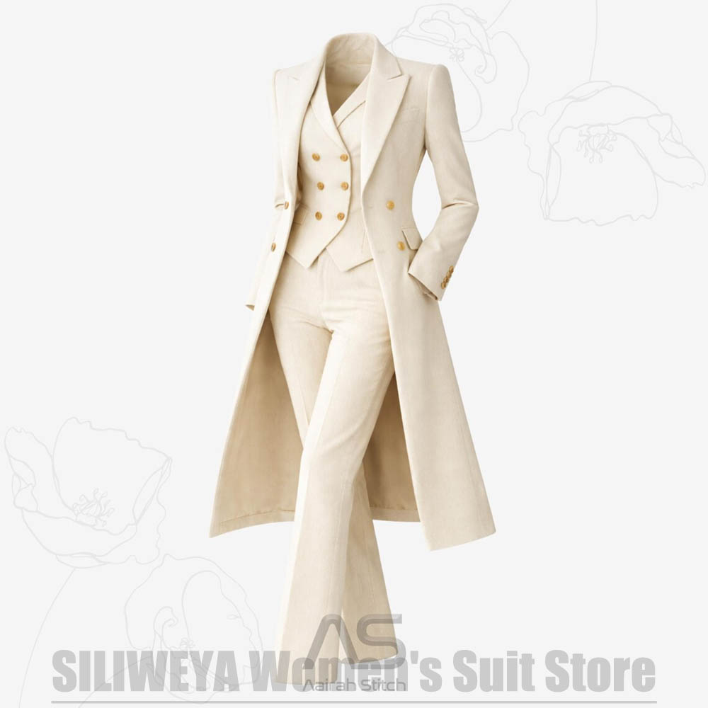 Women's Suit 3 Piece Double Br - Formal Vest Waistcoat ulasan dan harga