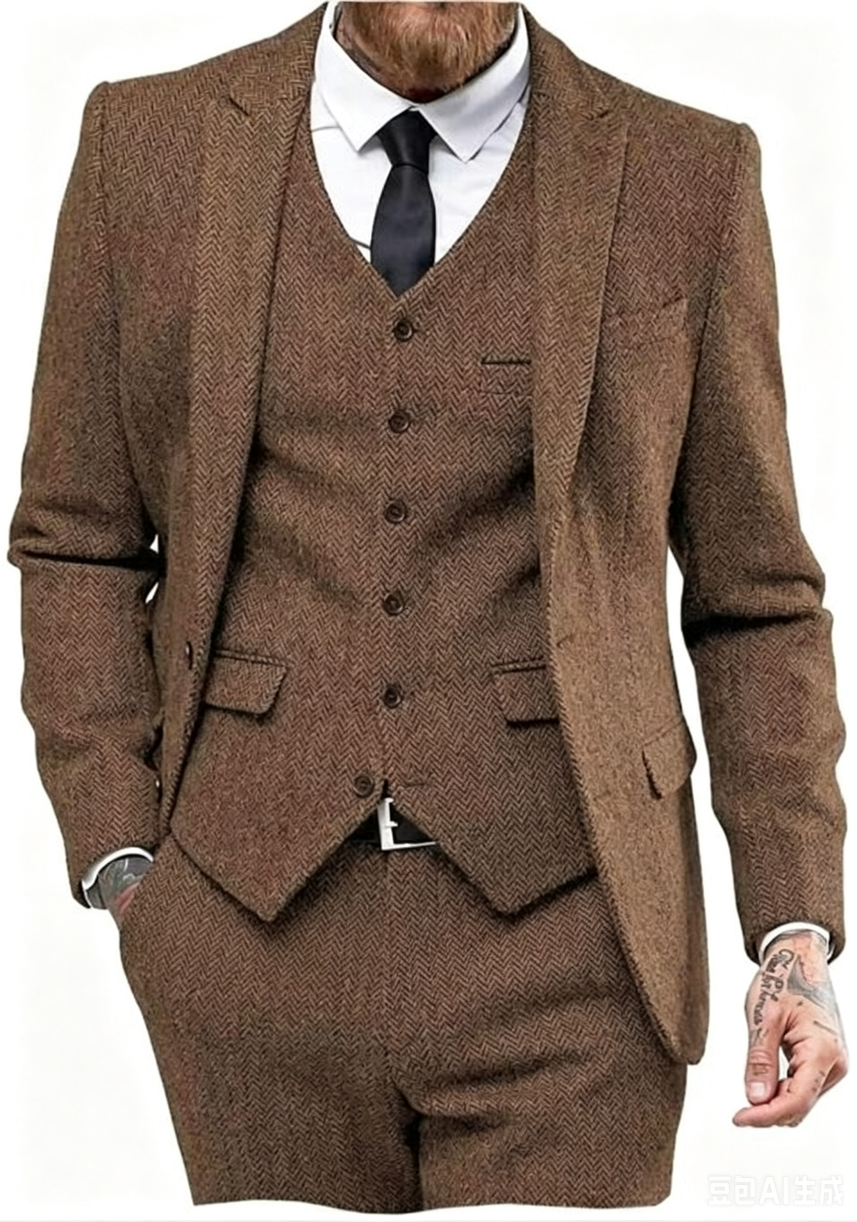 Dark Brown Wool Tweed Winter S - Men'S Formal Wear For A Wedding ulasan dan harga