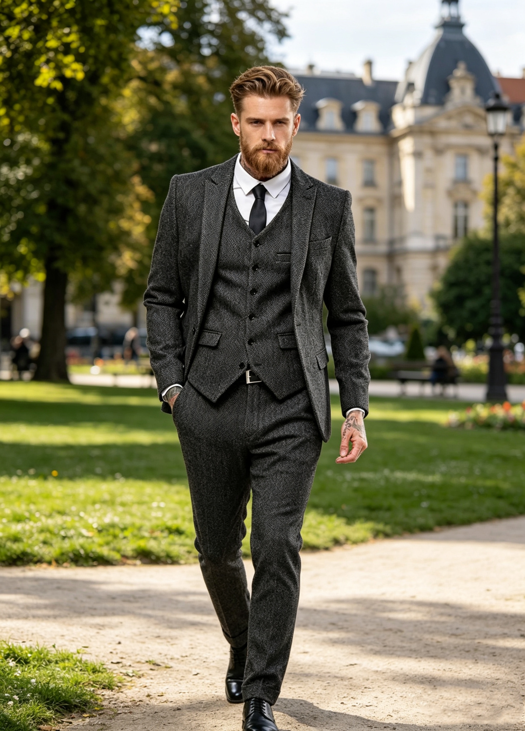 Dark Brown Wool Tweed Winter S - Men'S Formal Wear For A Wedding ulasan dan harga