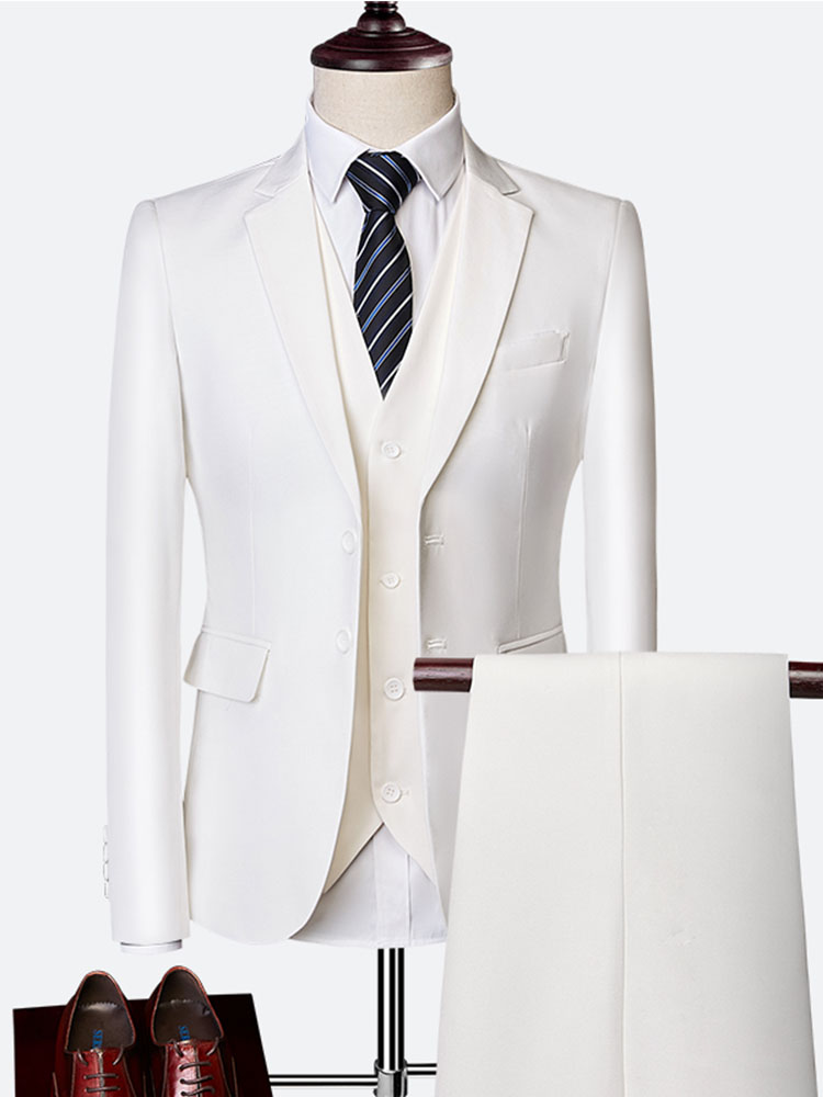 Stylish Slim Fit Three Piece M - Men'S Urban Formal Wear ulasan dan harga