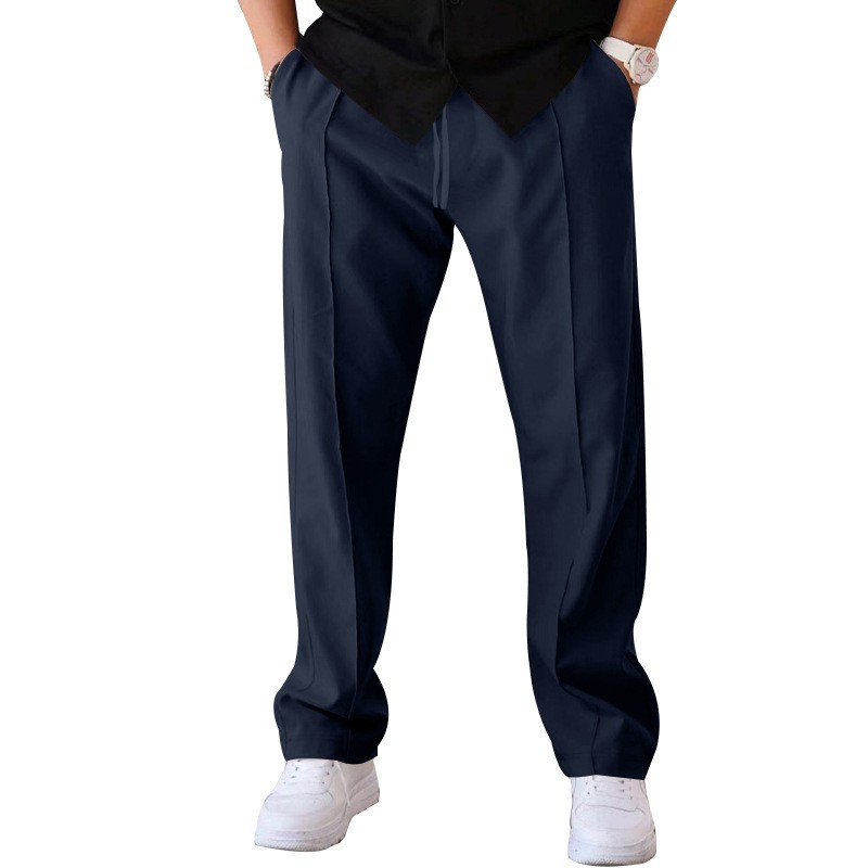 Men Casual LooseStraight Leg D - Dress Pant Flat Front ulasan dan harga
