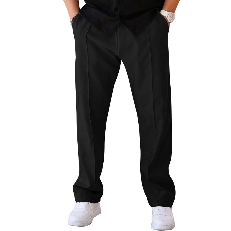 Men Casual LooseStraight Leg D - Dress Pant Flat Front ulasan dan harga