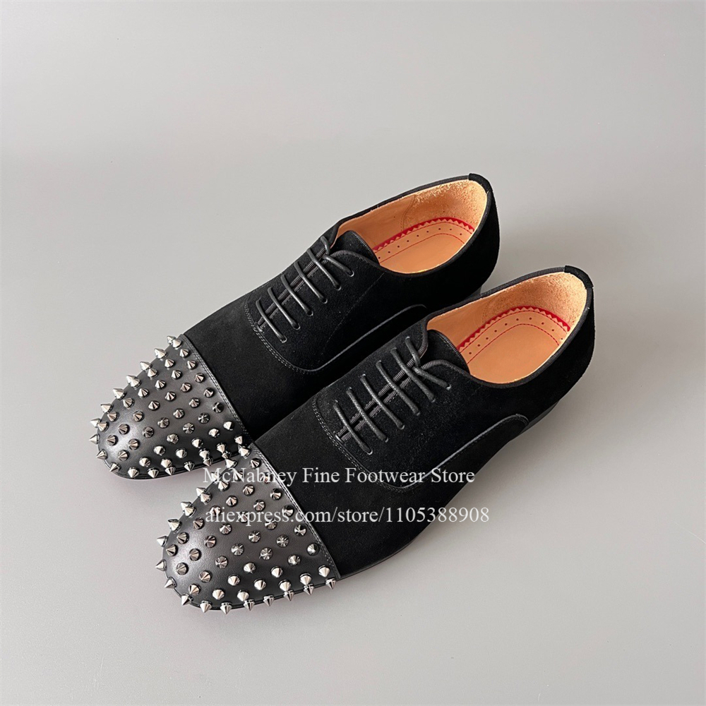 Spike Studs Leather Dress Shoe - Men Formal Wear For Wedding ulasan dan harga