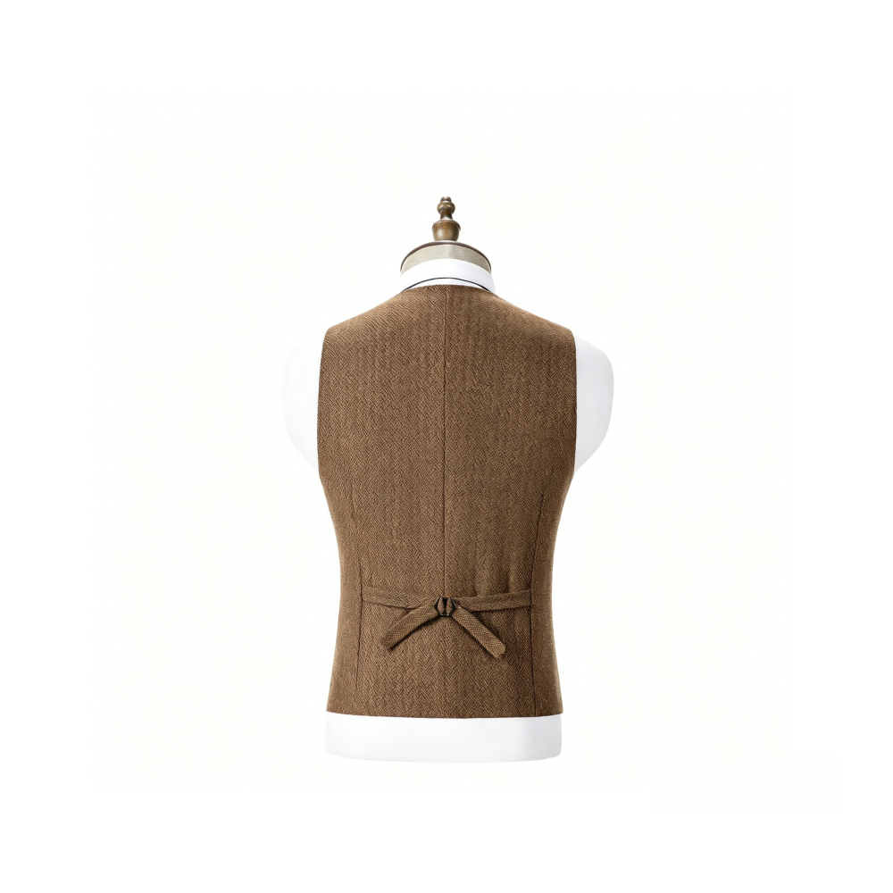 V Neck Men's Vest Herringbone  - Formal Vest Waistcoat ulasan dan harga