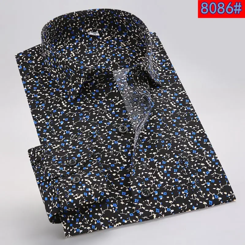 Men's Floral Print Long Sleeve - Men Formal Wear Clothes ulasan dan harga