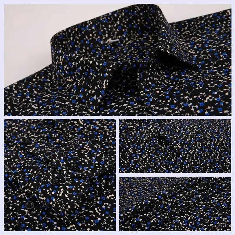 Men's Floral Print Long Sleeve - Men Formal Wear Clothes ulasan dan harga