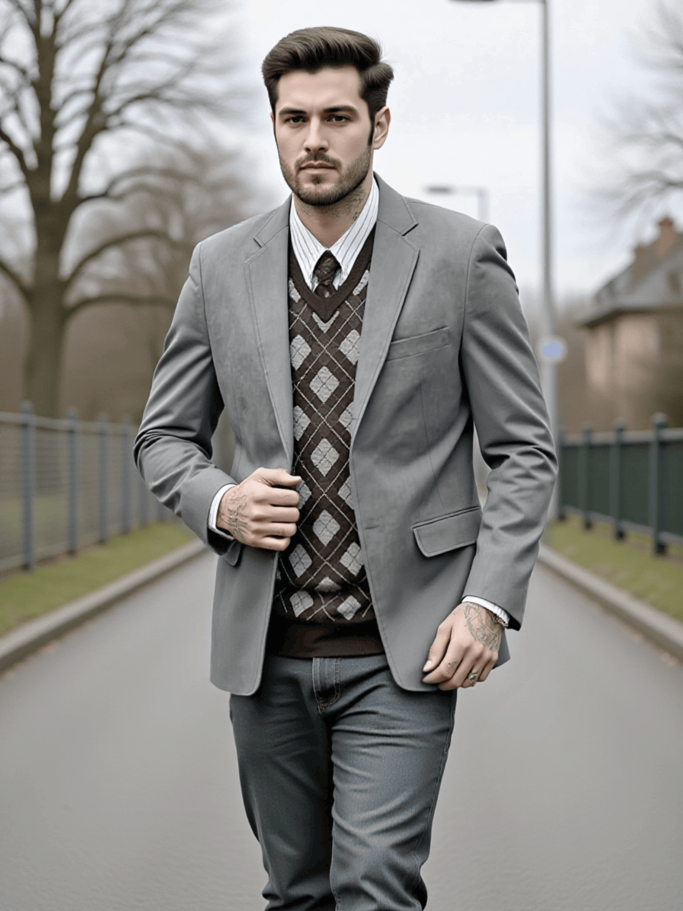 Men's Single-Breasted Jacket i - Men'S Urban Formal Wear ulasan dan harga