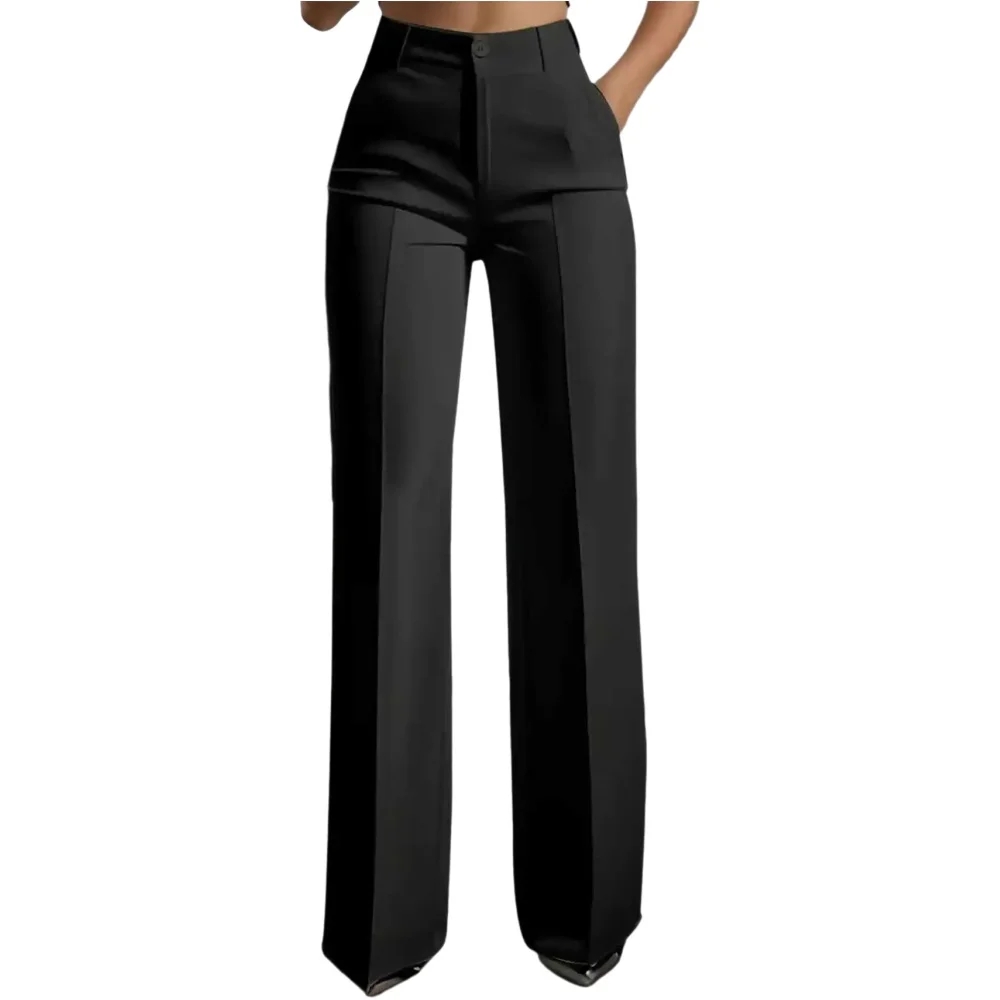 Women's High Waisted Wide Leg  - Dress Pant Flat Front ulasan dan harga