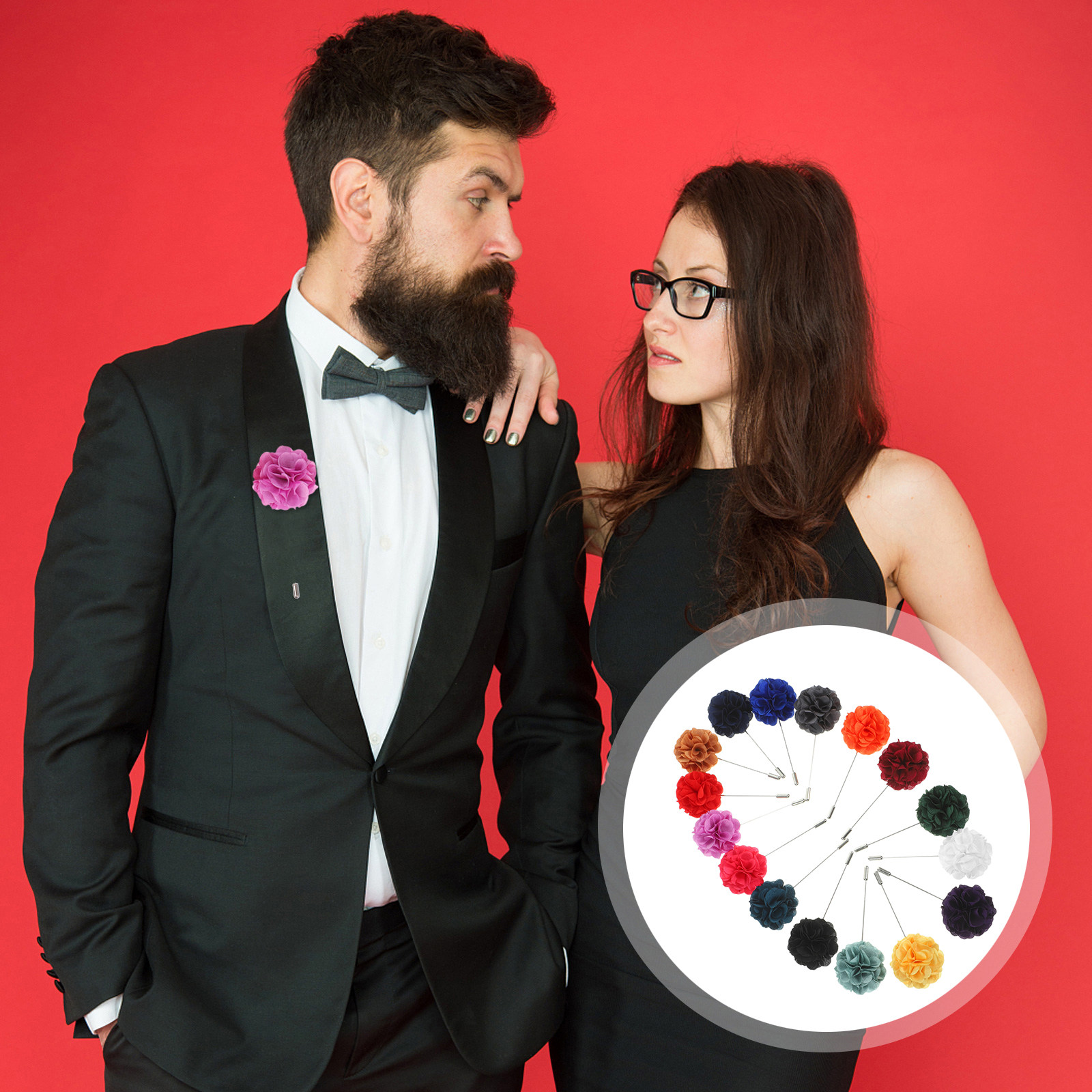 16Pcs Men Suit Lapel Pin Elega - Men Formal Wear Clothes ulasan dan harga