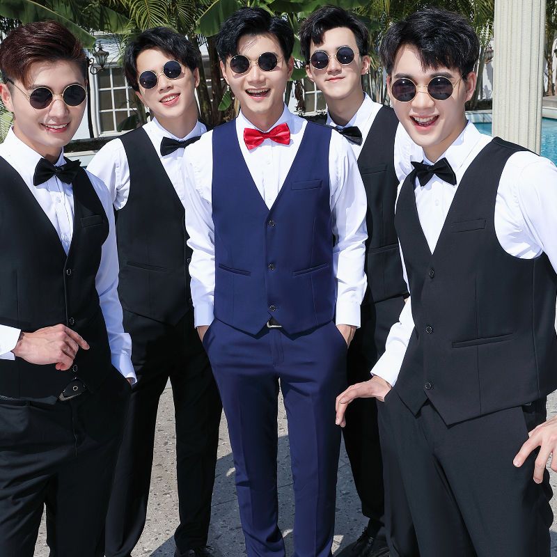 Men Shirt Tuxedo Vest Three Pi - Men Formal Wear Clothes ulasan dan harga