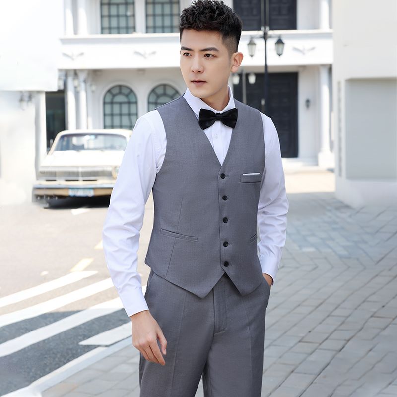 Men Shirt Tuxedo Vest Three Pi - Men Formal Wear Clothes ulasan dan harga