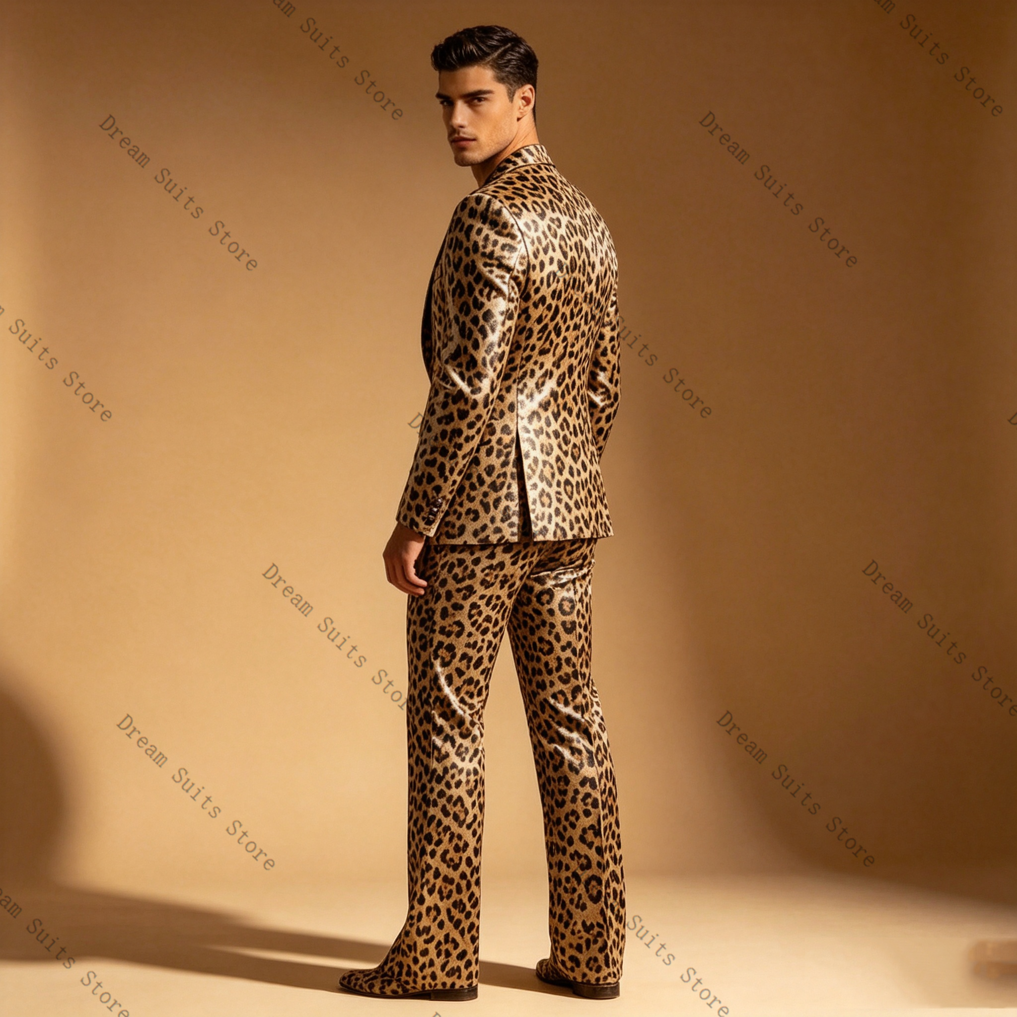 Leopard Print Men Suit Set 2 P - Men Formal Wear With Coat ulasan dan harga