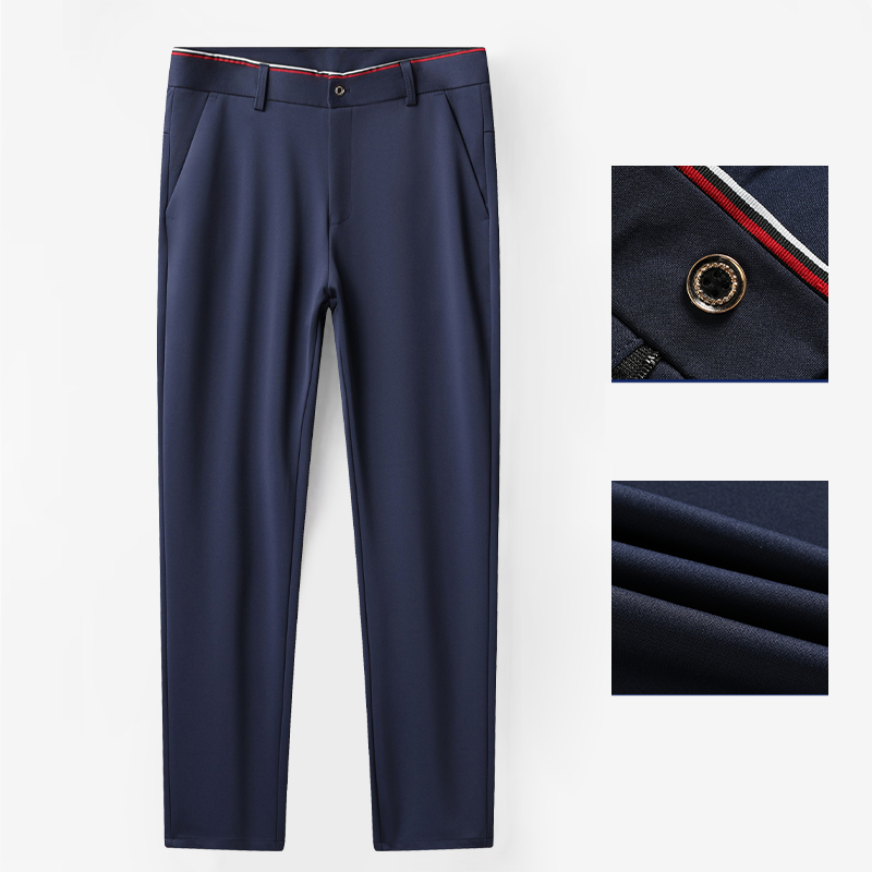 Men Trousers Summer Casual Gol - Dress Pant Flat Front ulasan dan harga