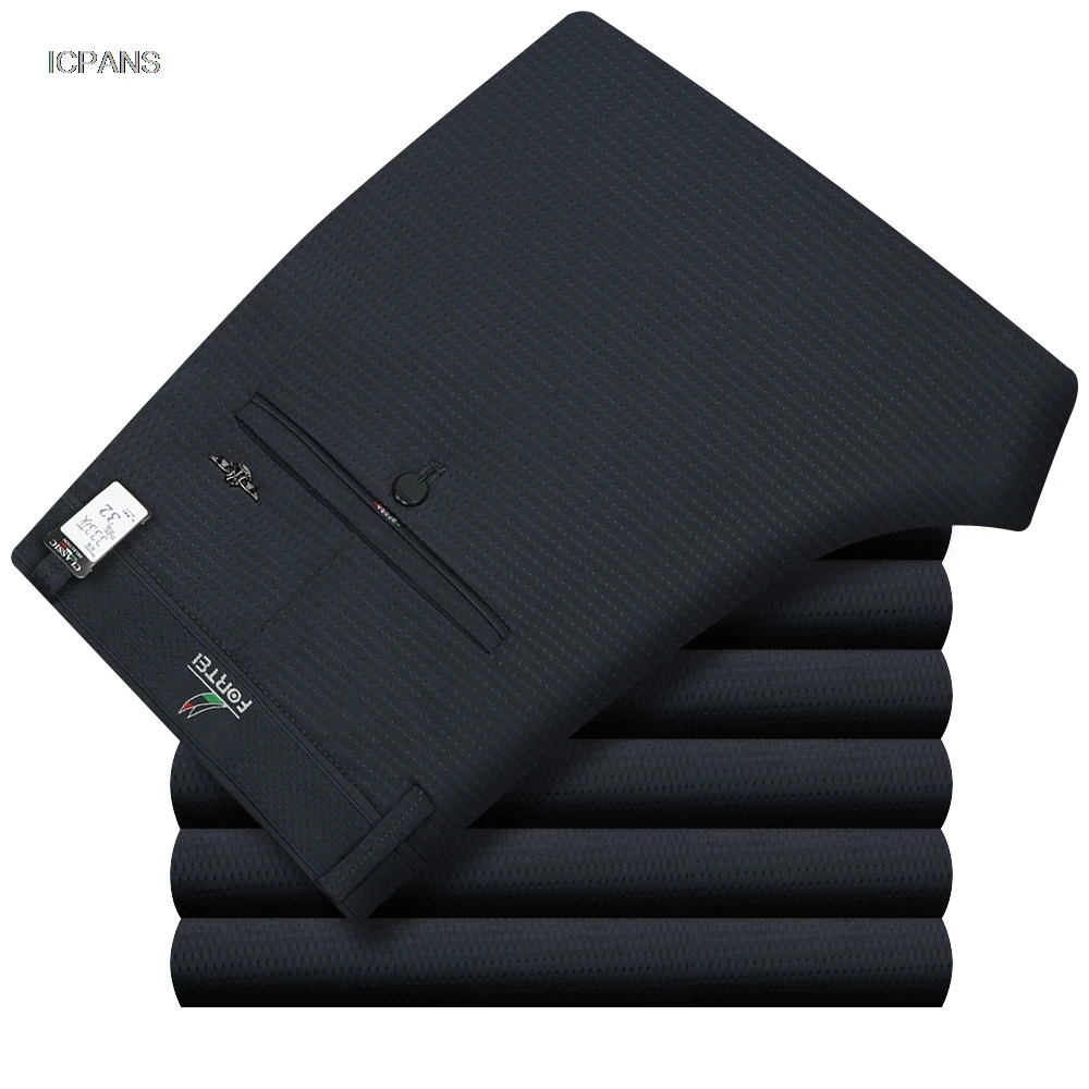 Thin Summer Suit Pants Mens St - Dress Pant Flat Front ulasan dan harga